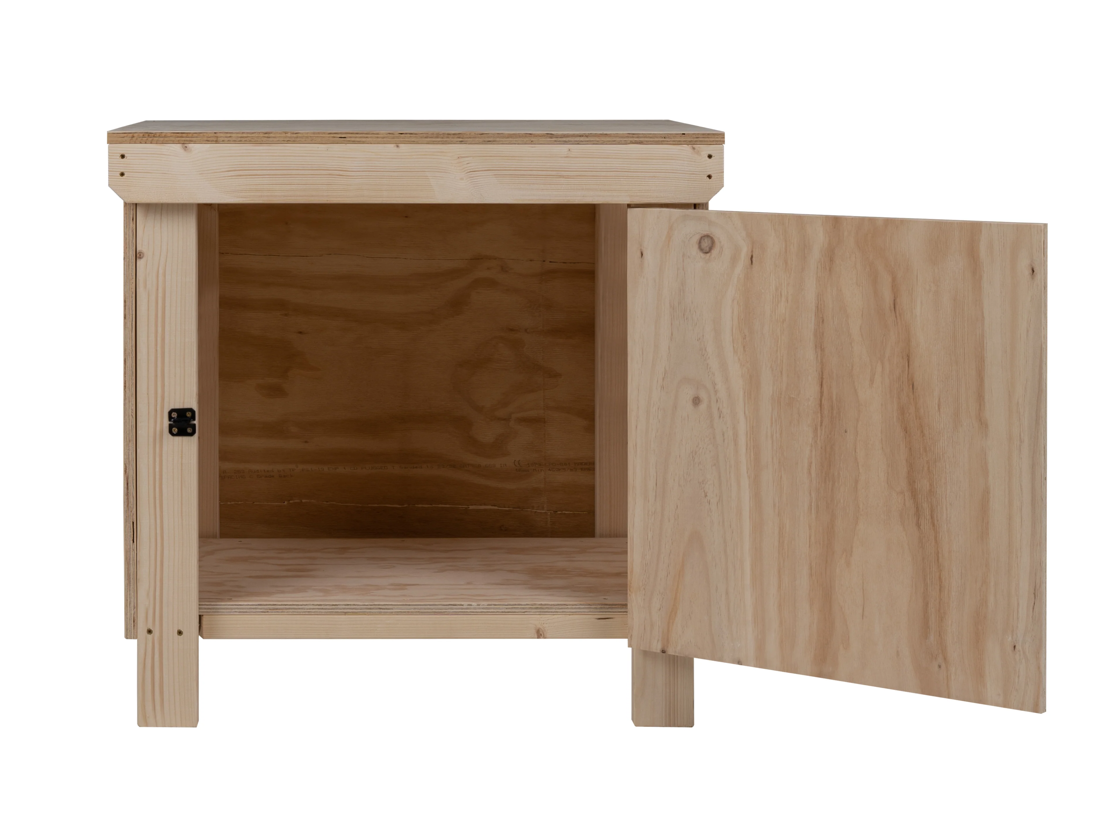 Wooden Plywood Top Workbench With Lockable Cupboard (V.9) - Image 3