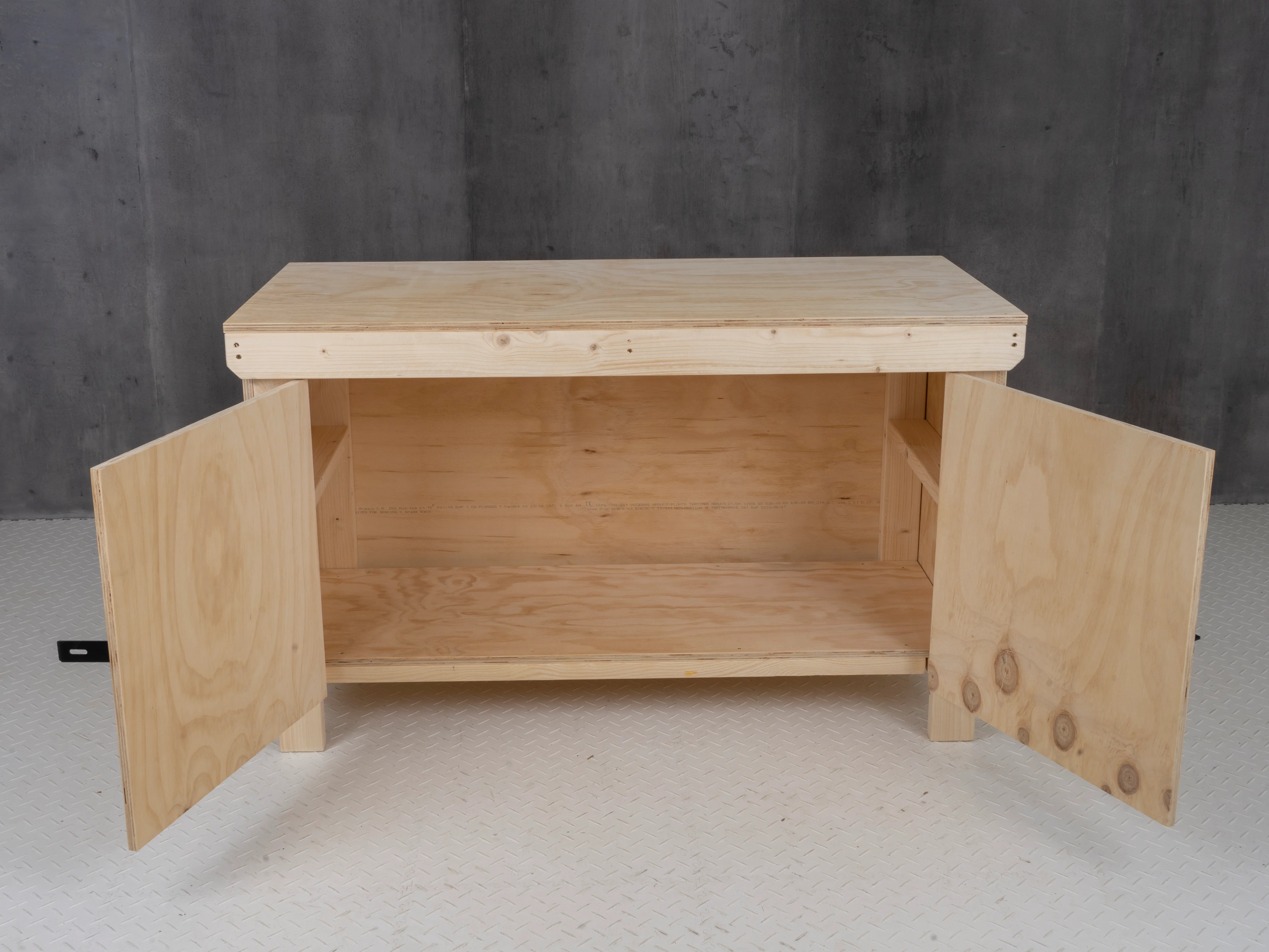 Wooden Plywood Top Workbench With Lockable Cupboard (V.9) - Image 7