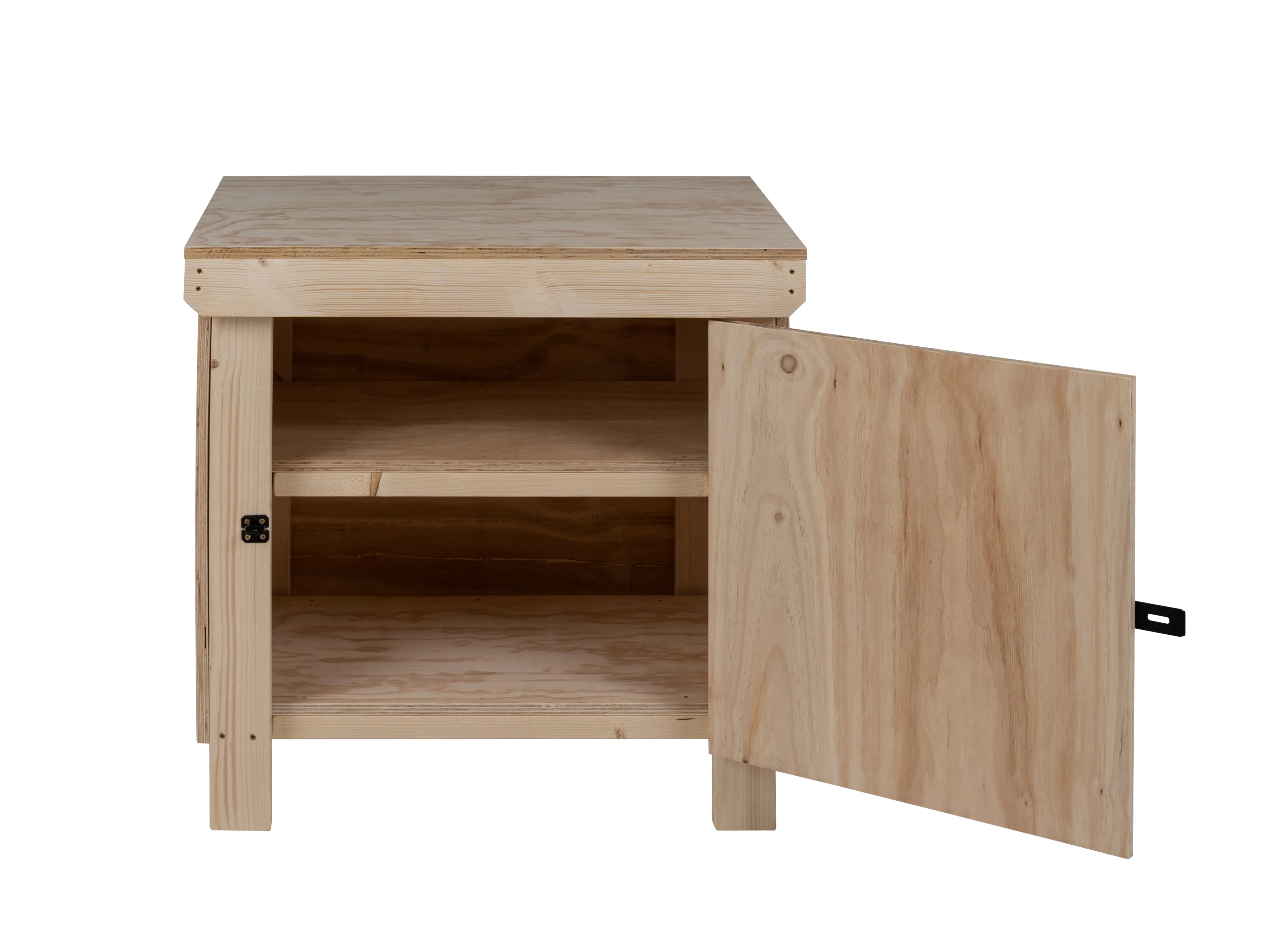Wooden Plywood Top Workbench With Lockable Cupboard (V.9) Double Shelf - Image 10