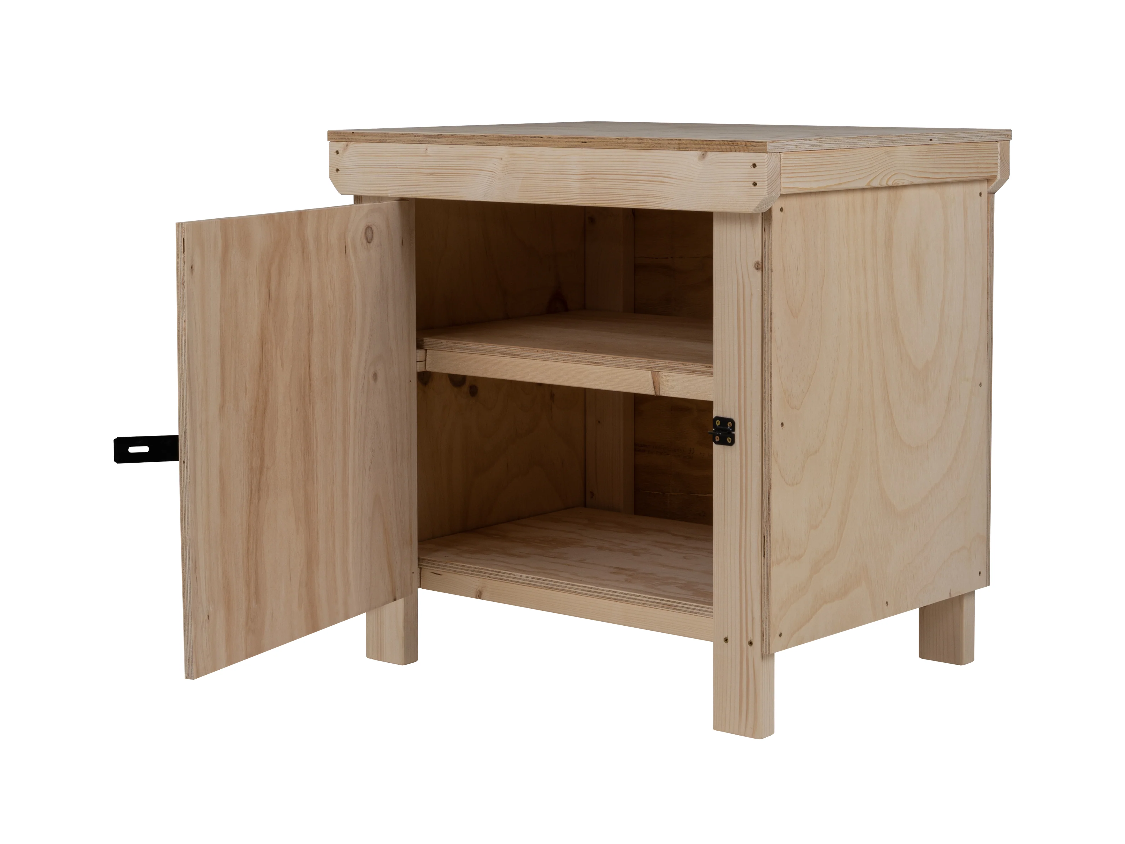Wooden Plywood Top Workbench With Lockable Cupboard (V.9) Double Shelf - Image 8