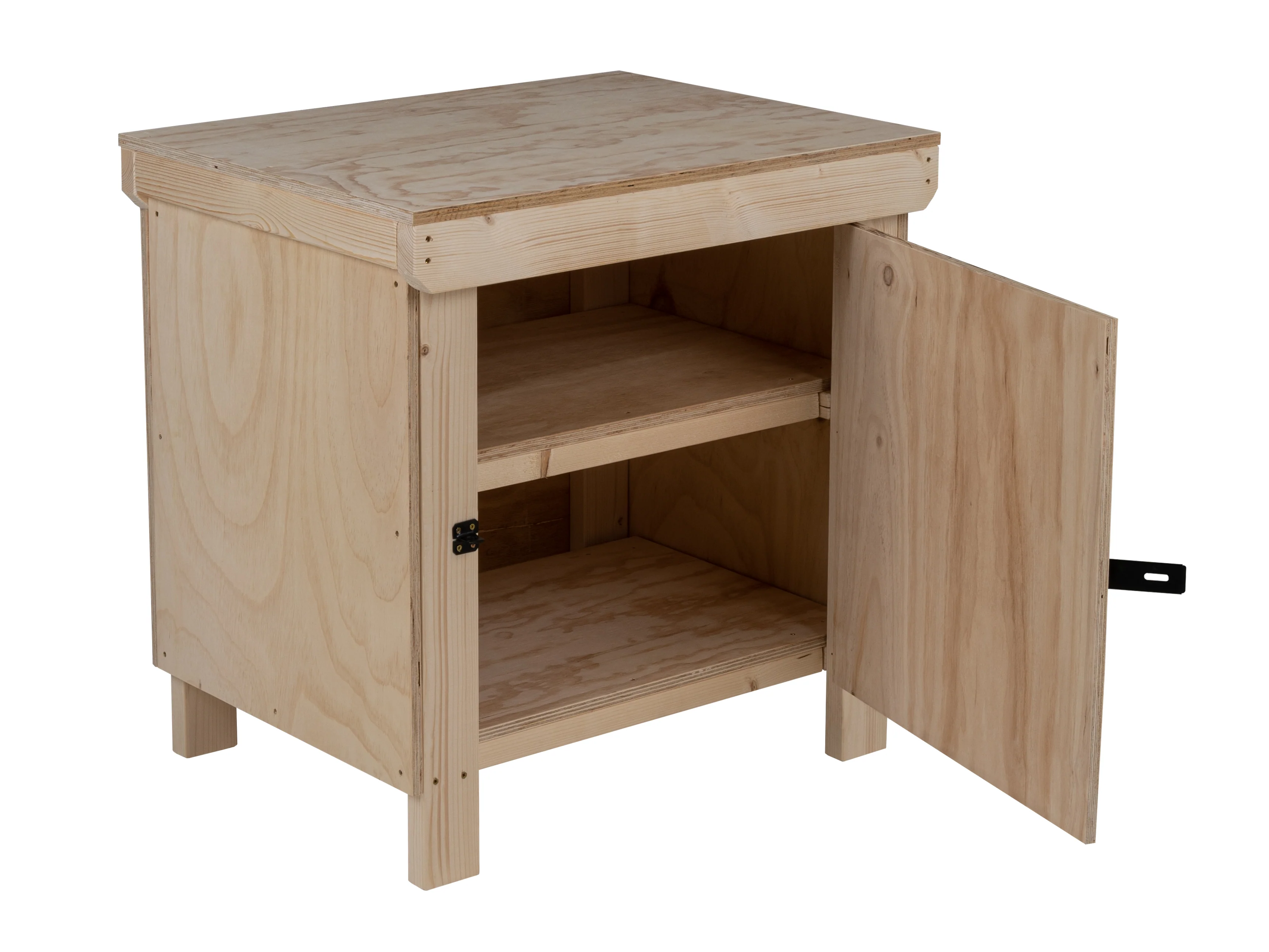 Wooden Plywood Top Workbench With Lockable Cupboard (V.9) Double Shelf - Image 9