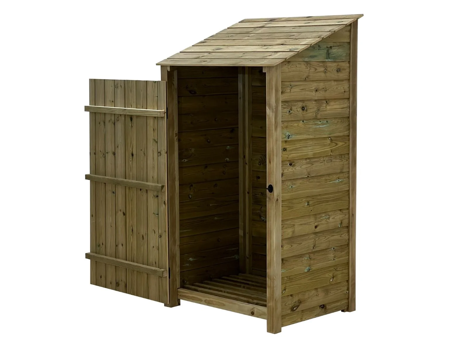 Wooden Premium Tongue/Groove Log Store with Door (W-99cm, H-126cm or H-180cm, D-88cm) - Image 7