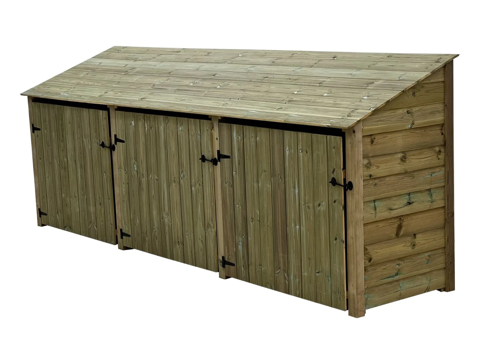 Wooden Premium Tongue/Groove Log Store with Doors and Shelf W-335cm, H-126cm or 180cm, D-88cm - Image 8