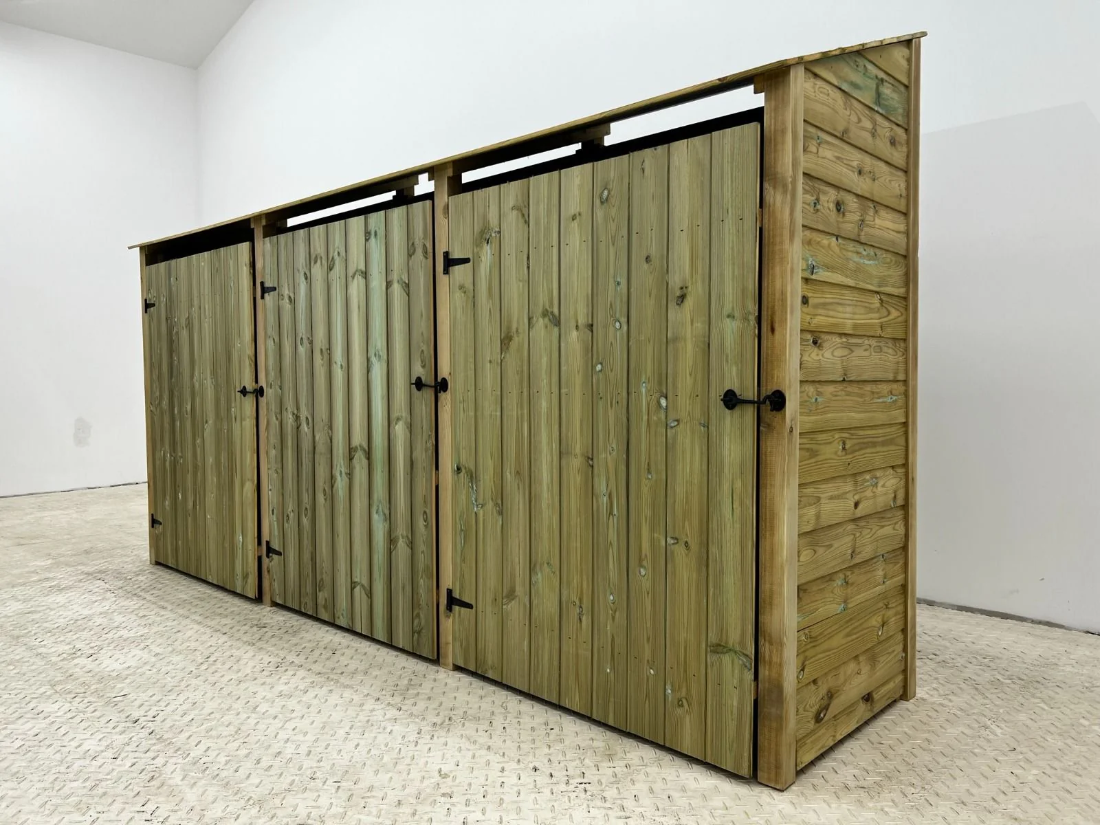 Wooden Premium Tongue/Groove Log Store with Doors and Shelf W-335cm, H-126cm or 180cm, D-88cm - Image 9