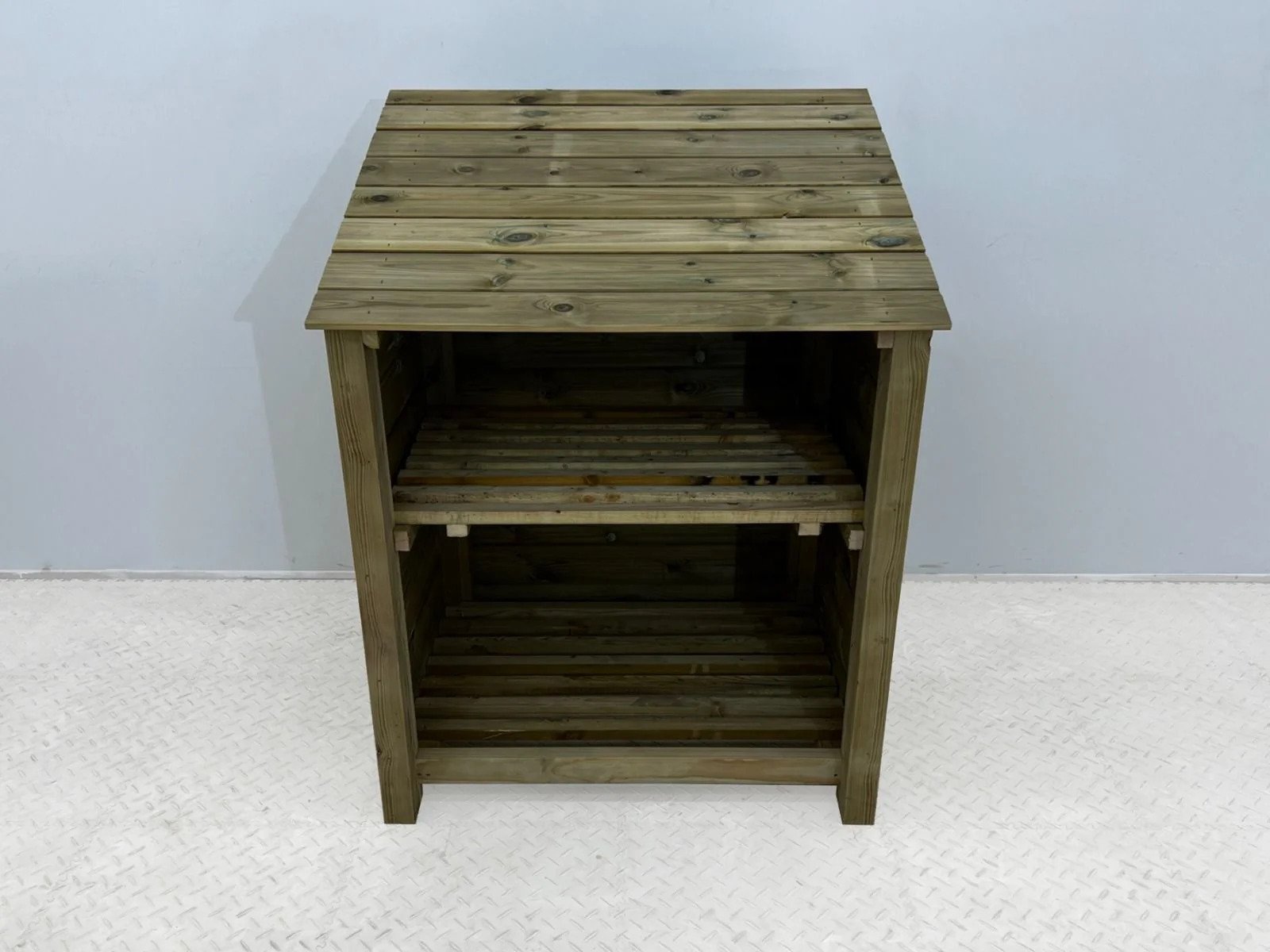 Wooden Premium Tongue/Groove Log Store with Shelf (W-99cm, H-126cm or H-180cm, D-88cm) - Image 10