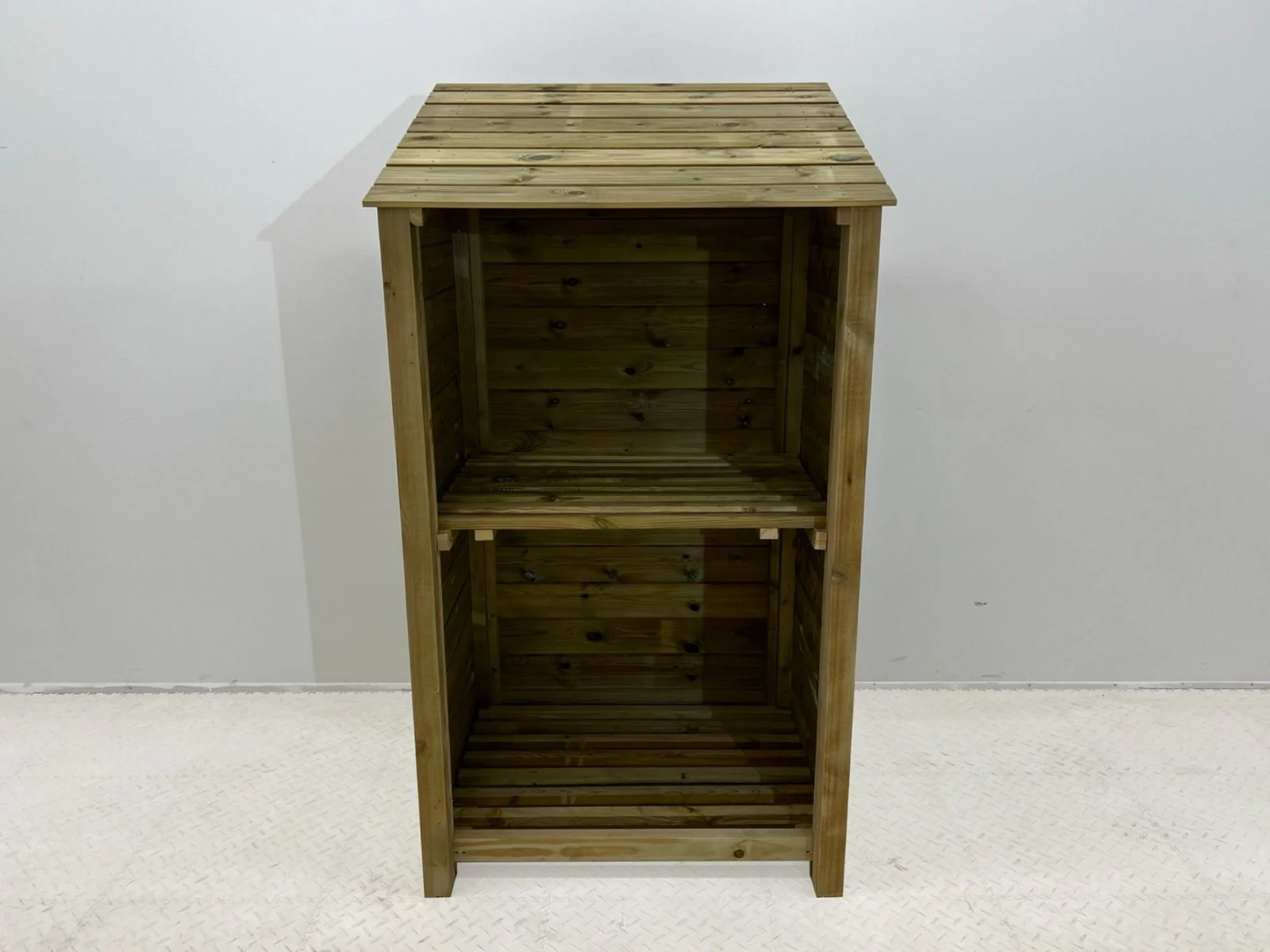 Wooden Premium Tongue/Groove Log Store with Shelf (W-99cm, H-126cm or H-180cm, D-88cm) - Image 5