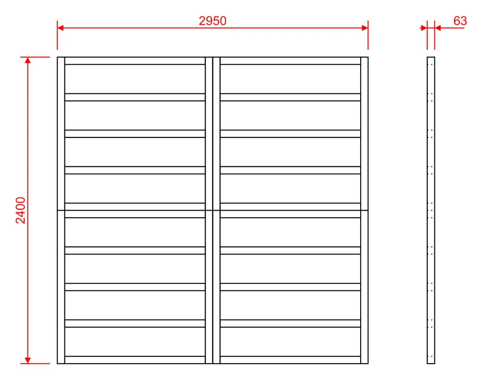 Wooden shed bases 10x8 (W-295cm x D-240cm) - Image 3