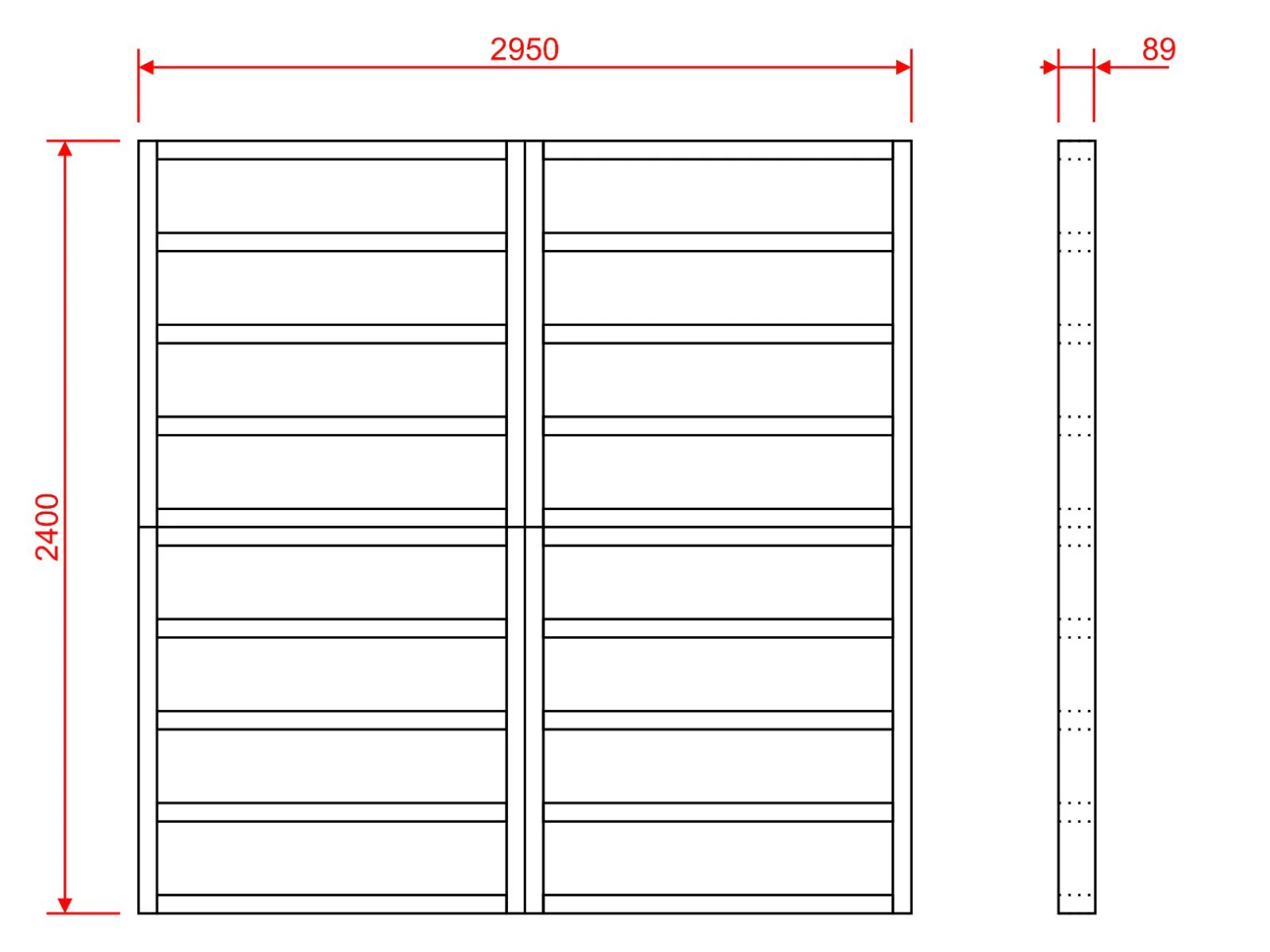 Wooden shed bases 10x8 (W-295cm x D-240cm) - Image 4