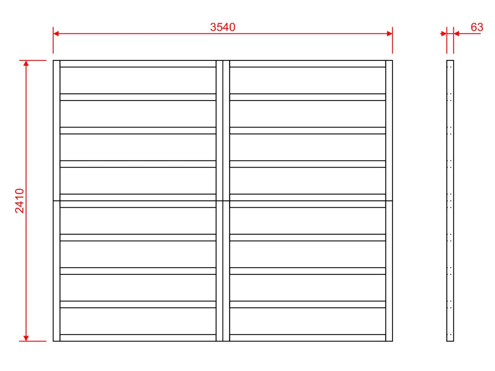 Wooden shed bases 12x8 (W-354cm x D-241cm) - Image 3