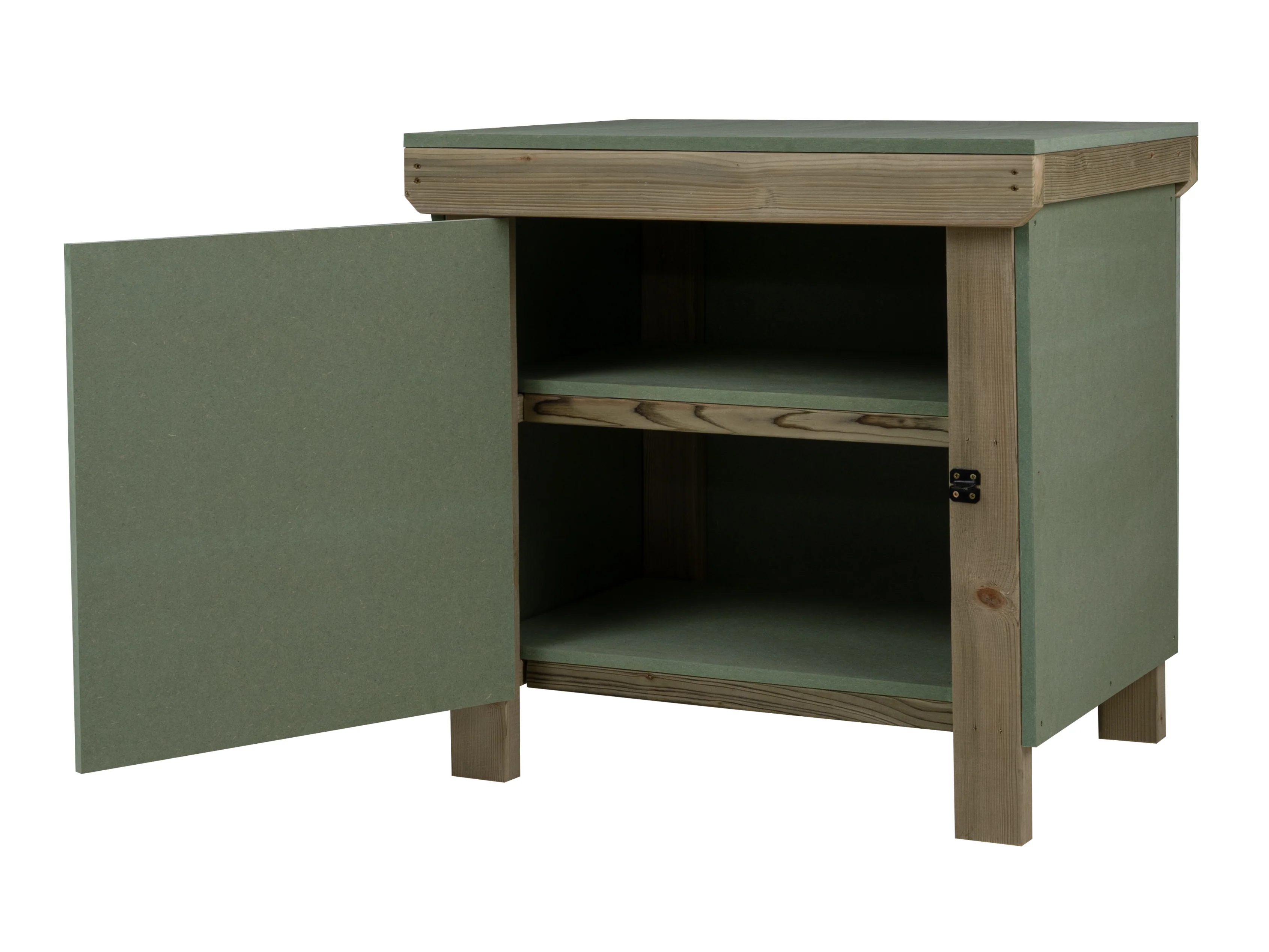 Wooden UniMDF Moisture Resistant Workbench With Lockable Cupboard (V.9) Double Shelf - Image 5
