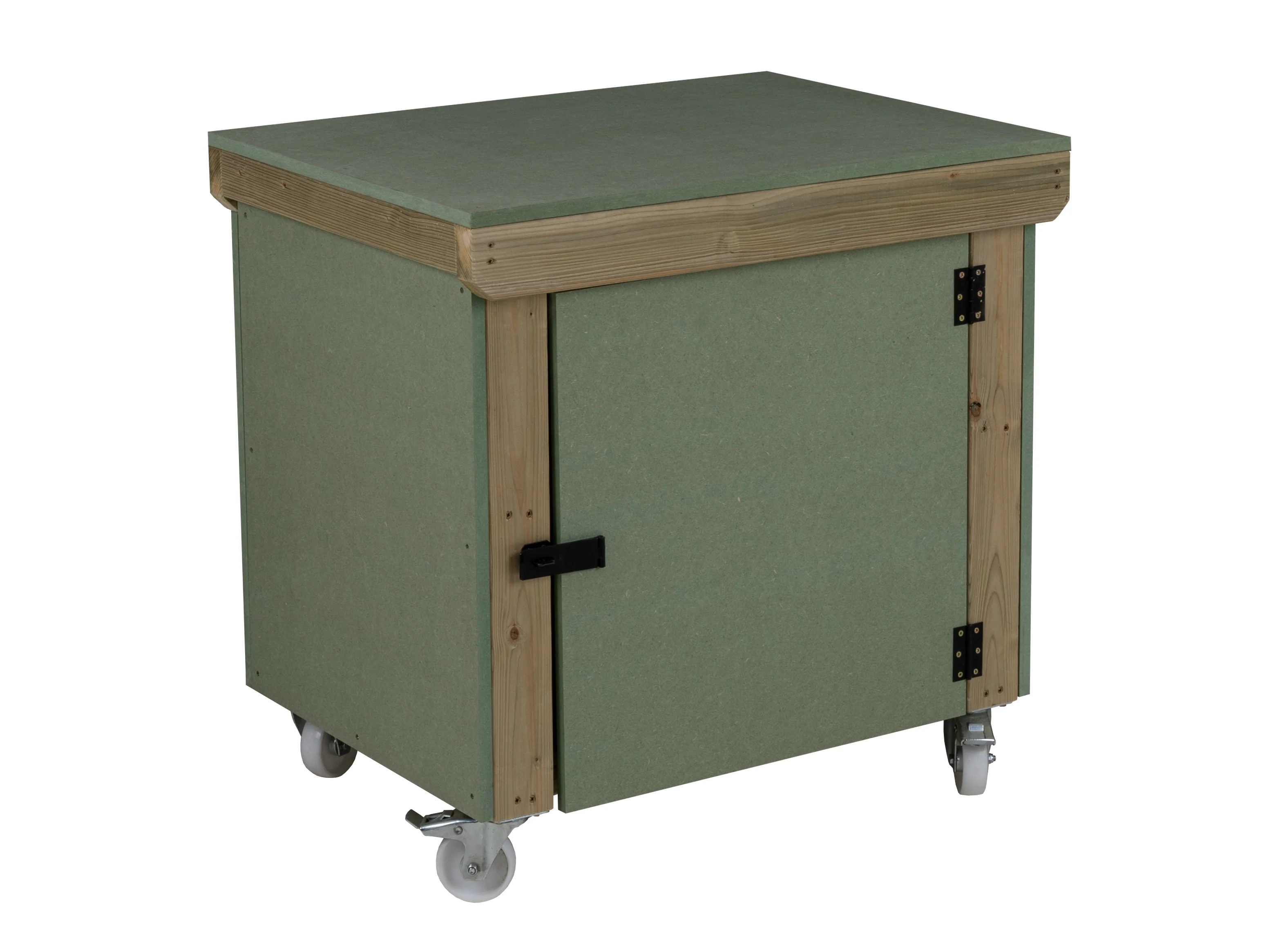 Wooden UniMDF Moisture Resistant Workbench With Lockable Cupboard (V.9) With Wheels - Image 4