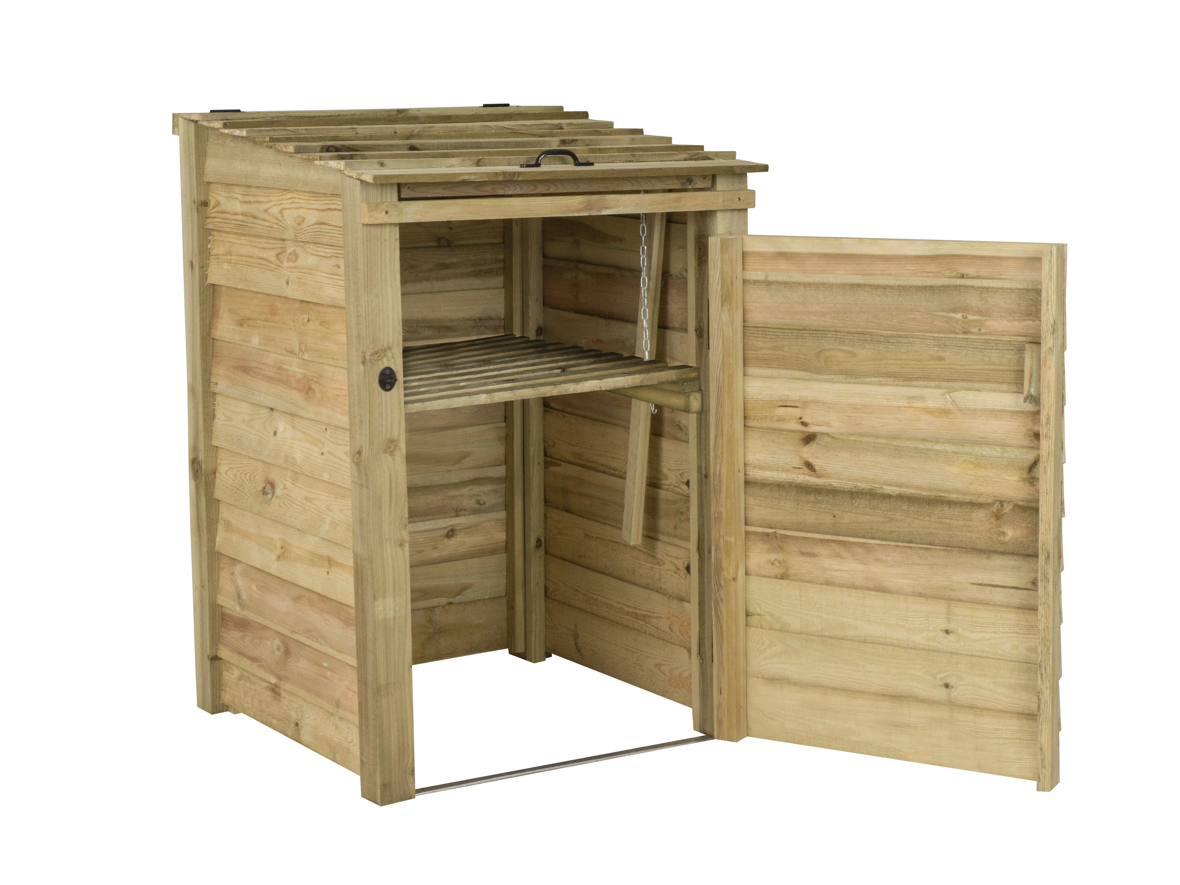 Wooden Wheelie Bin Store, Natural Finish - Image 11