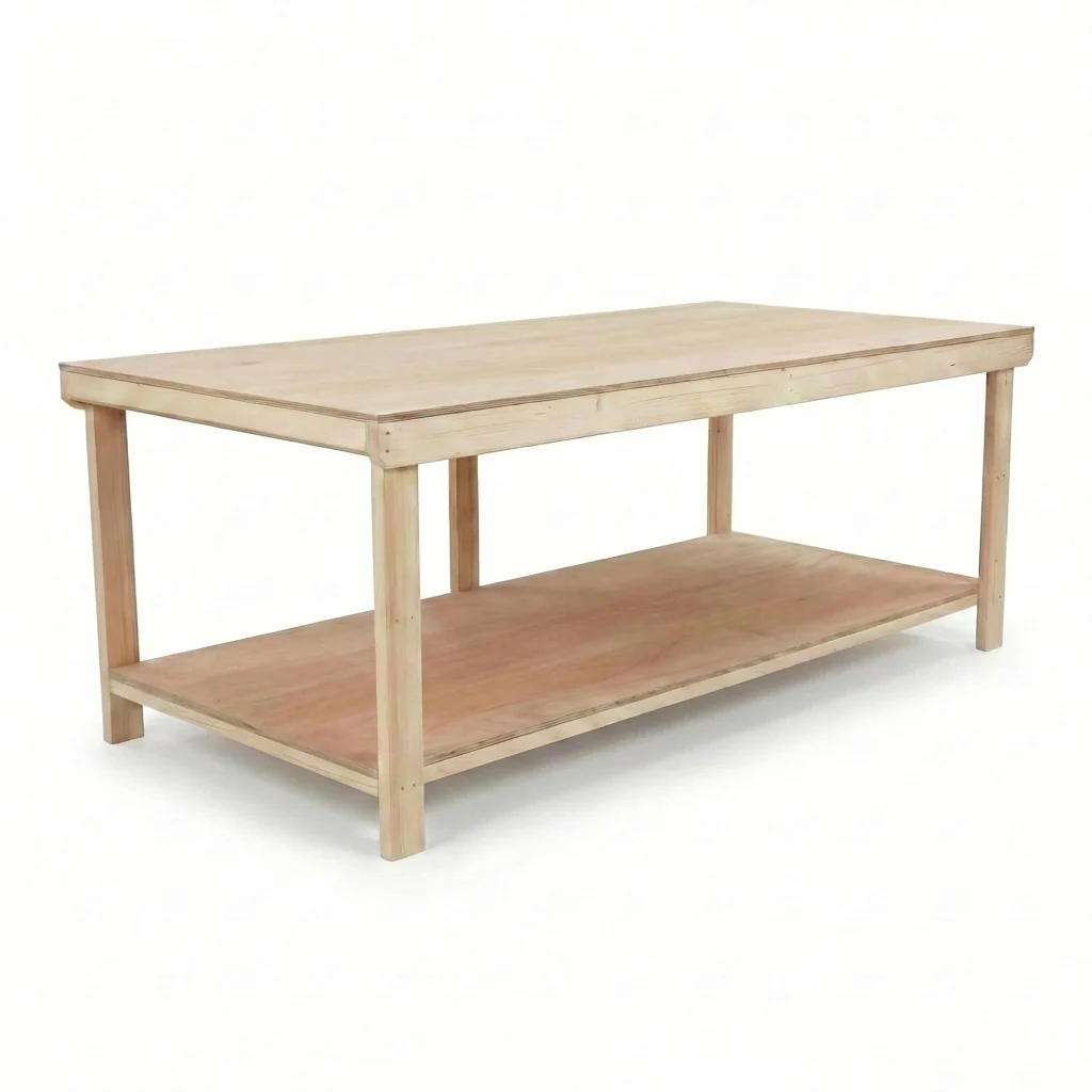 Wooden Workbench Eucalyptus Hardwood Top Depth-4ft - Image 9