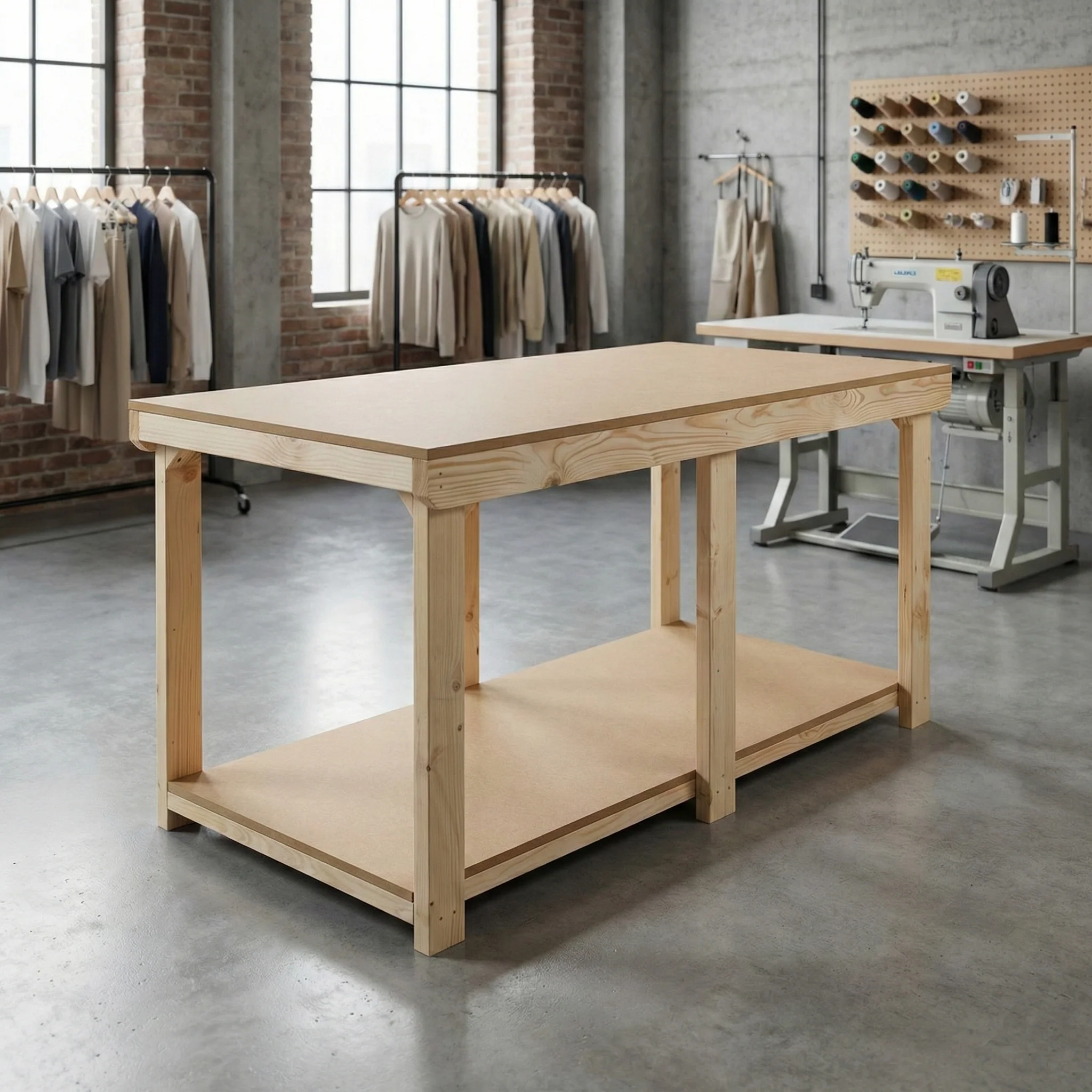 Wooden Workbench MDF Top Depth-3ft - Image 4