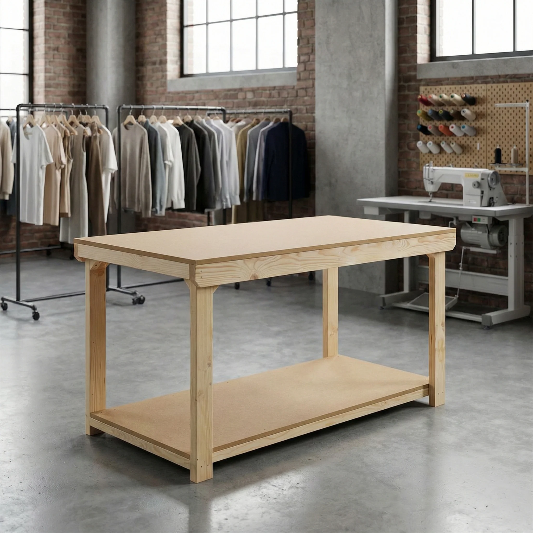 Wooden Workbench MDF Top Depth-3ft - Image 5