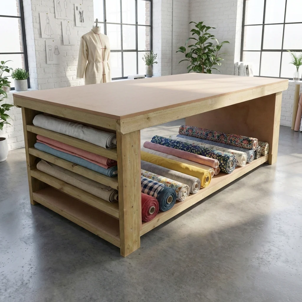 Wooden Workbench MDF Top with Extra shelving Depth-3ft - Image 8