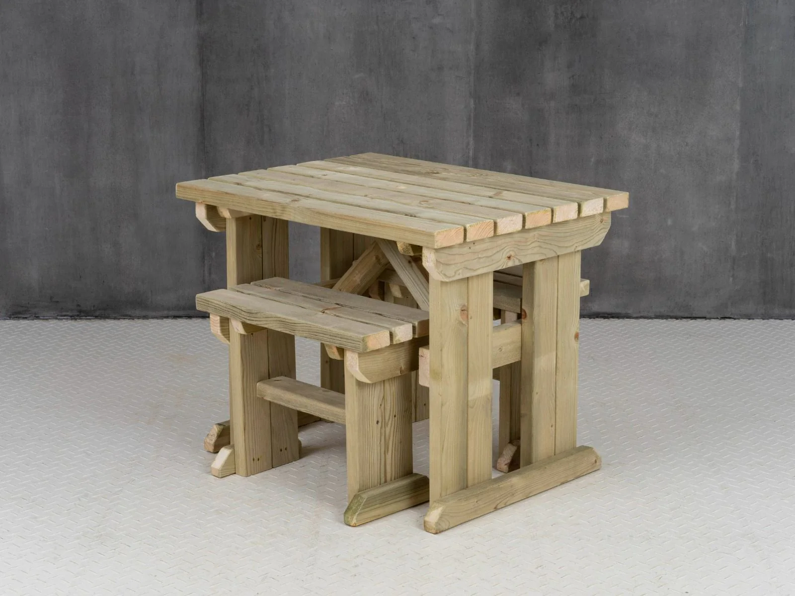 Yews Space Saving Picnic Table and Benches Set - Image 11