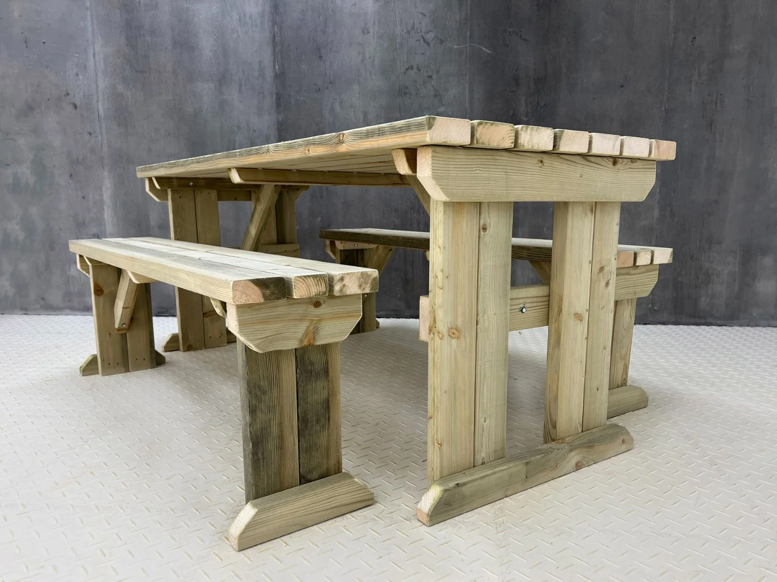 Yews Space Saving Picnic Table and Benches Set - Image 5