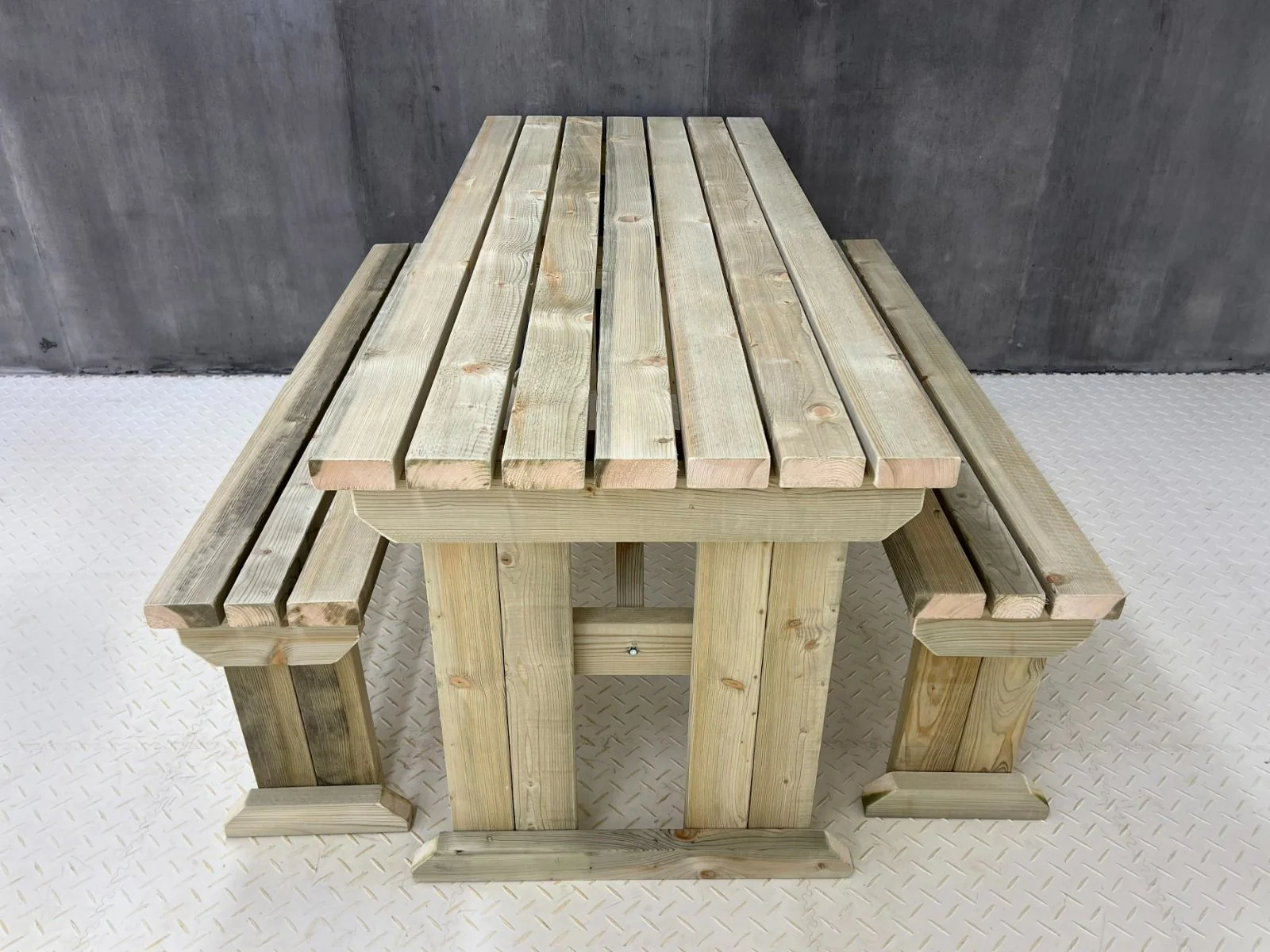 Yews Space Saving Picnic Table and Benches Set - Image 6